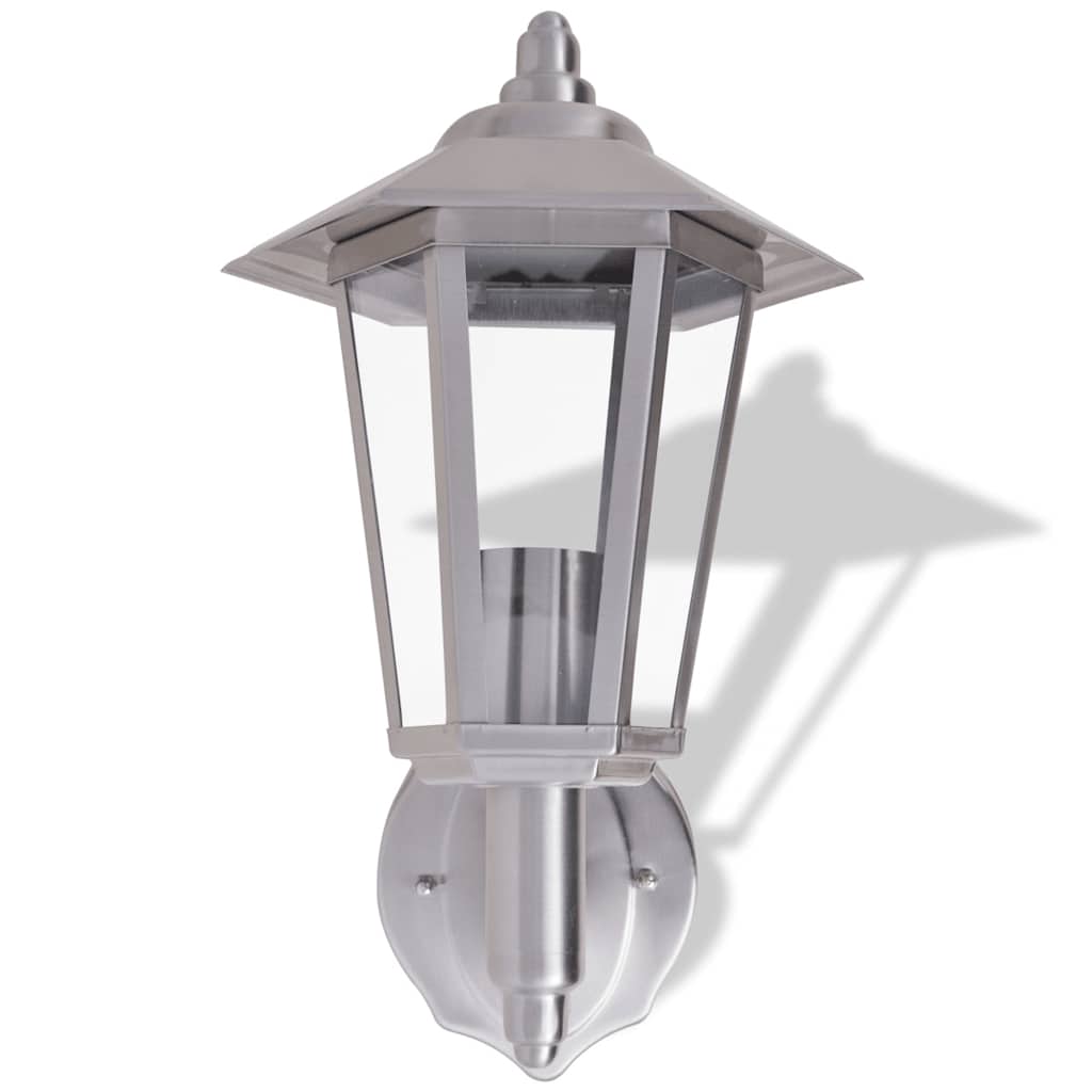 vidaXL Outdoor Uplight Wall Lantern Stainless Steel 3