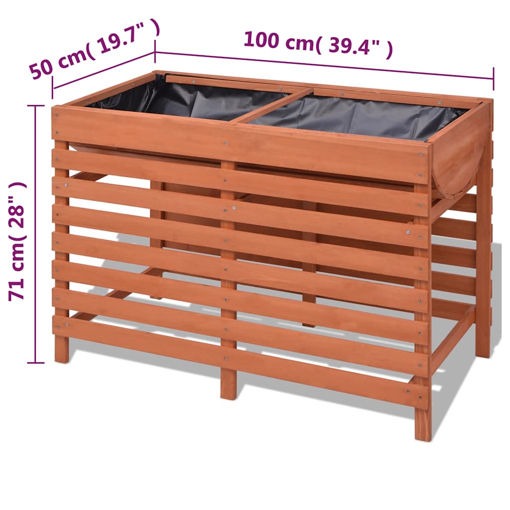 Planter Wood 100 cm 71 cm 50 cm