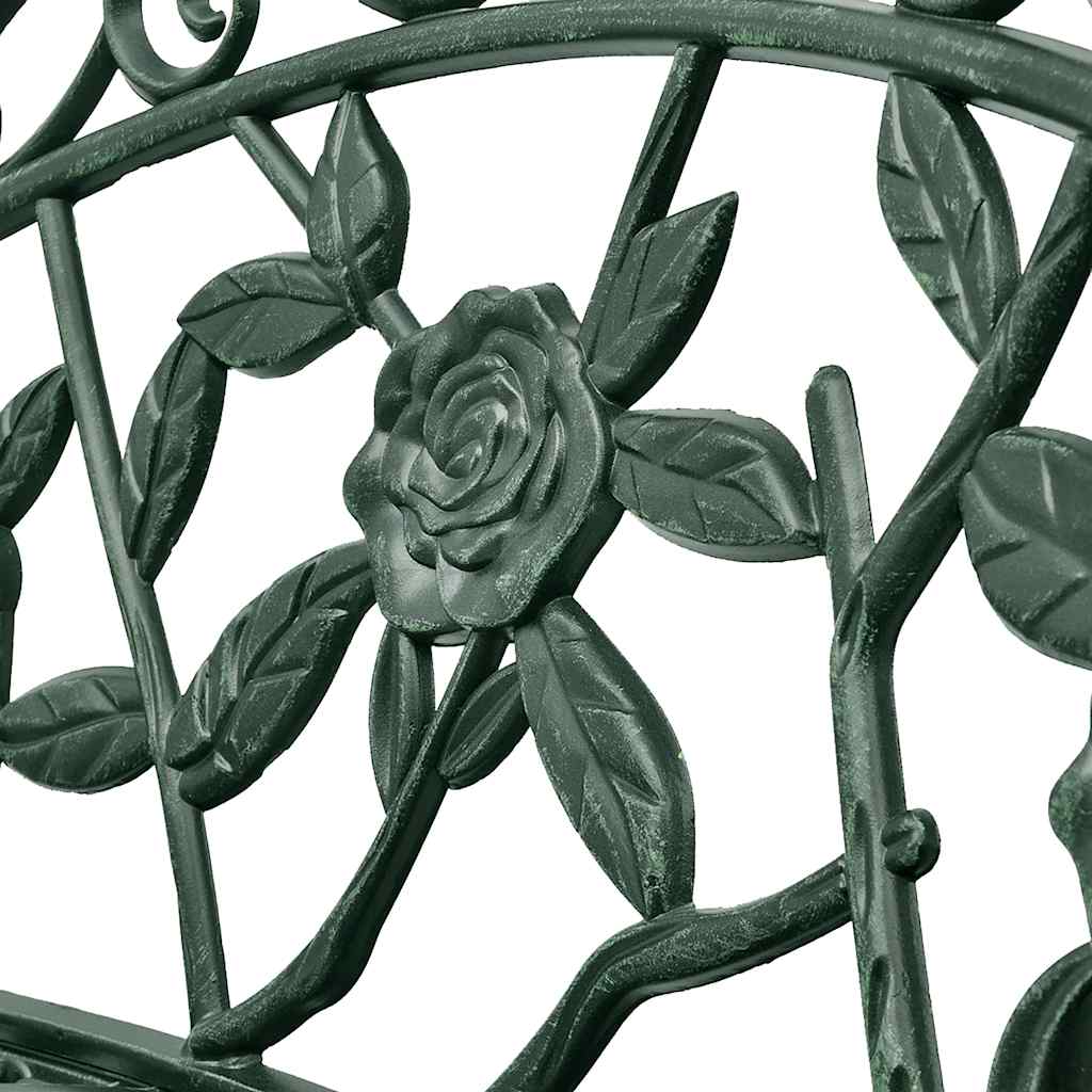 vidaXL Garden Bench 100 cm Cast Aluminium Green 3