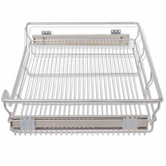 vidaXL Pull-Out Wire Baskets 2 pcs Silver 800 mm 5