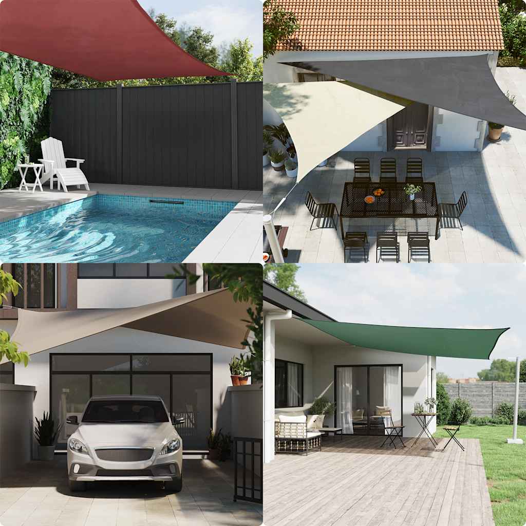vidaXL Sunshade | Cream | PU coated oxford fabric | 5x5x5 m 3
