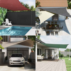 vidaXL Sunshade | Cream | PU coated oxford fabric | 5x5x5 m 3