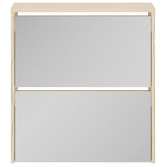 vidaXL Shoe Rack | Oak | Engineered wood and mirror | Medium | Shoe Rack 4