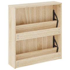 vidaXL Shoe Rack | Oak | Engineered wood and mirror | Medium | Shoe Rack 6