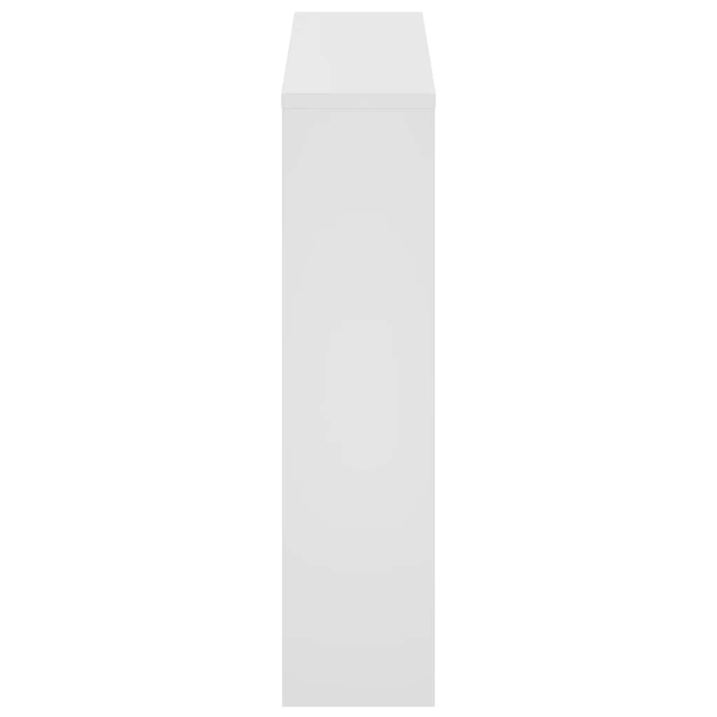 vidaXL Shoe Cabinet 2-Layer Mirror White 63x17x67 cm 5