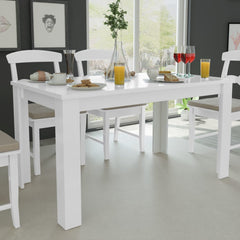 vidaXL Dining Table 140x80x75 cm White 1