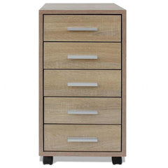 Drawer Cabinet with Castors Engineered Wood