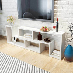 243066 vidaXL TV Cabinet Double L-Shaped White 1