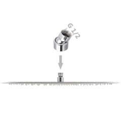 vidaXL Rain Shower Head Stainless Steel 50 cm Round 6