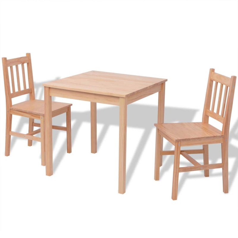 Three Piece Dining Set Pinewood