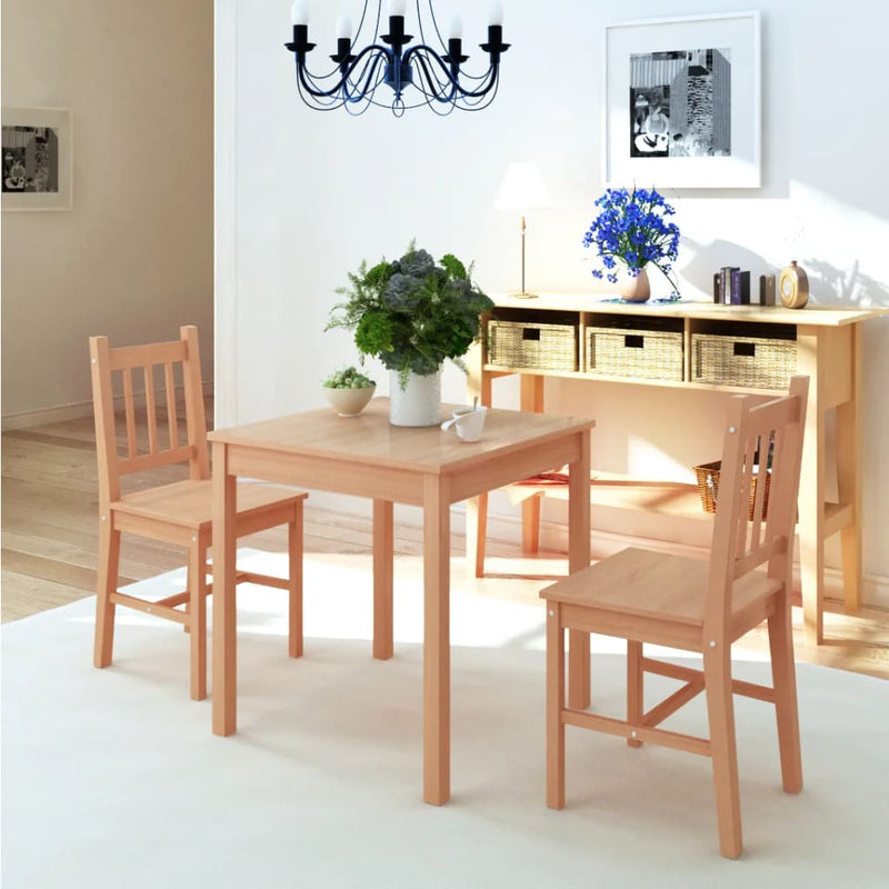 Three Piece Dining Set Pinewood