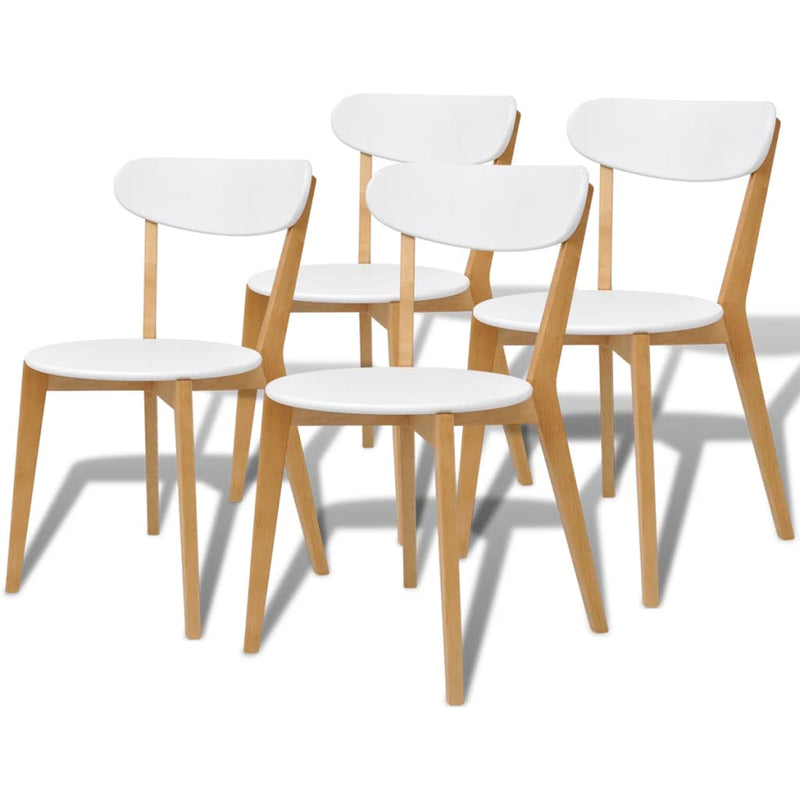 Dining Chairs 4 pcs MDF and Birch Wood