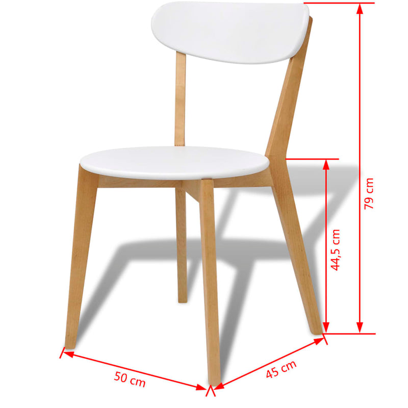 Dining Chairs 4 pcs MDF and Birch Wood