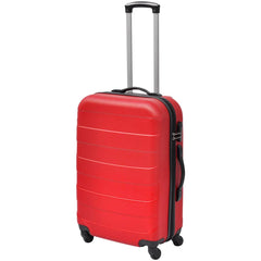 vidaXL Three Piece Hardcase Trolley Set Red 45.5/55/66 cm 2