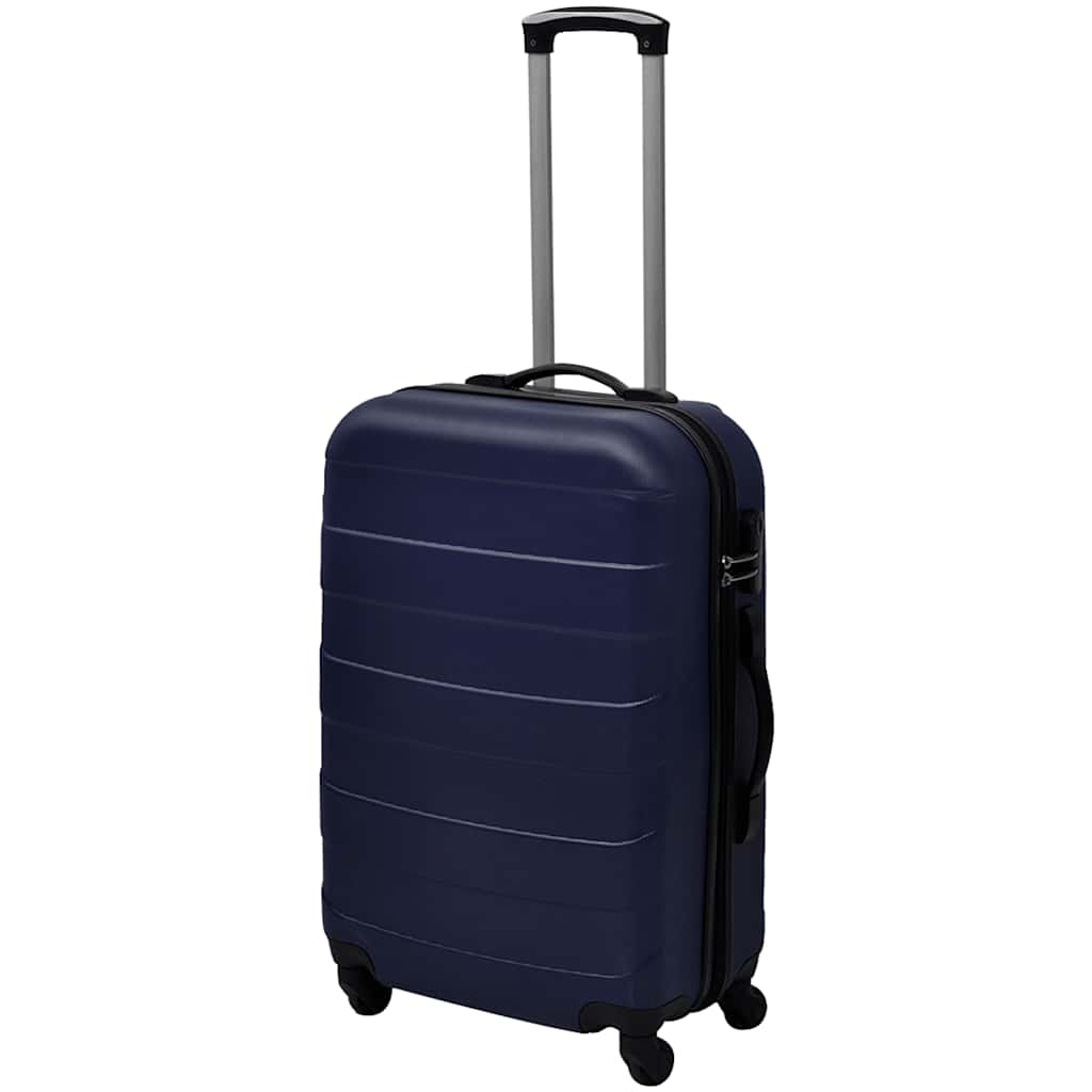vidaXL Three Piece Hardcase Trolley Set Blue 45.5/55/66 cm 2