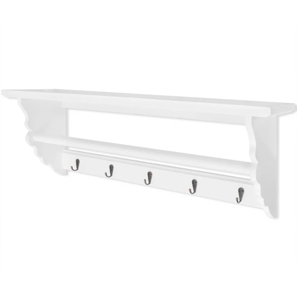 vidaXL Coat Rack | White | MDF | Medium | Coat Rack | Rectangular | Baroque 1