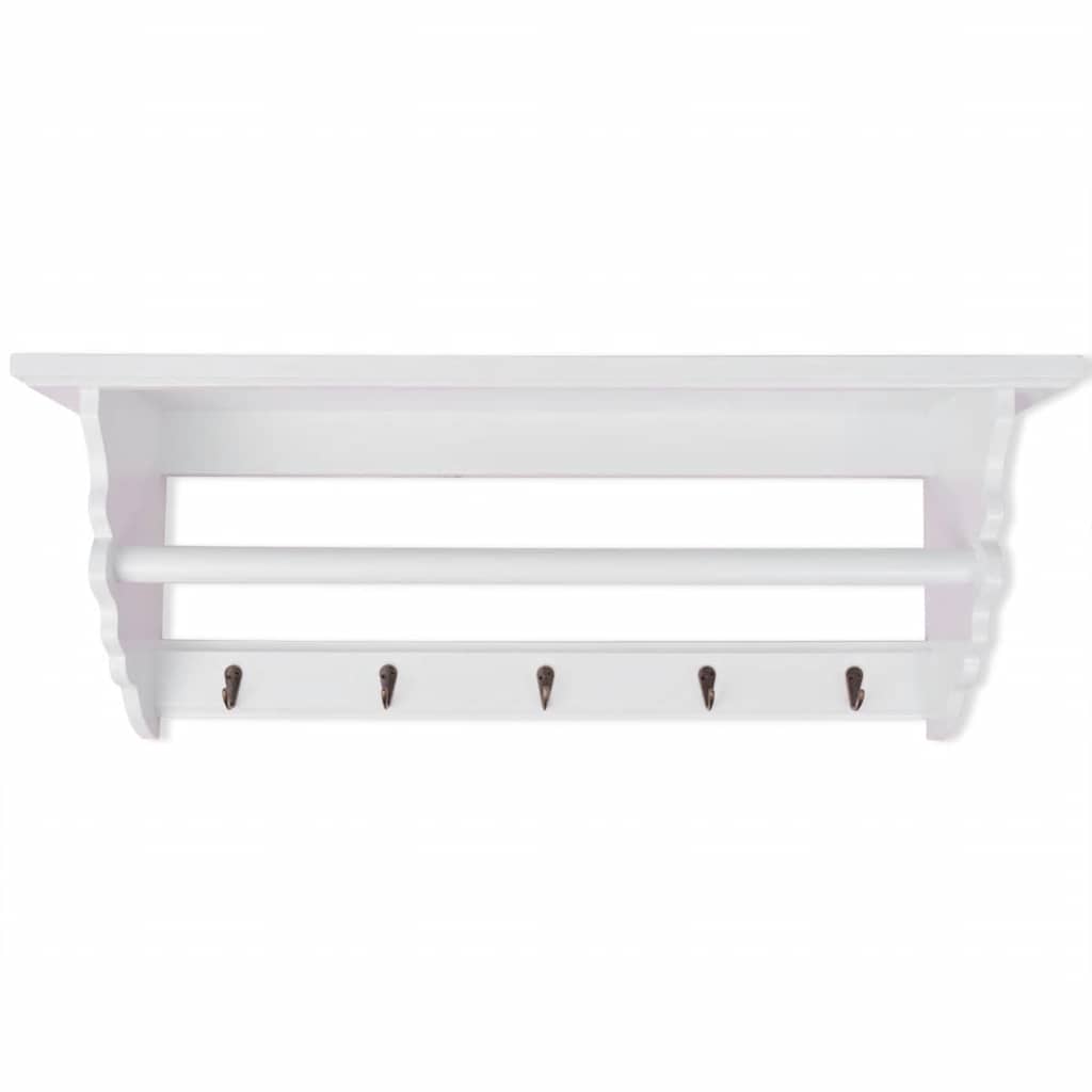 vidaXL Coat Rack | White | MDF | Medium | Coat Rack | Rectangular | Baroque 2