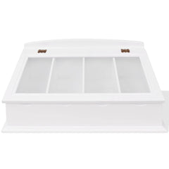 242645 vidaXL Cutlery Tray MDF White Baroque Style 2