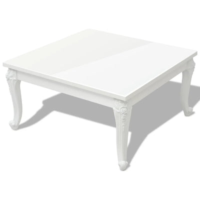 Coffee Table 80x80x42 cm High Gloss White