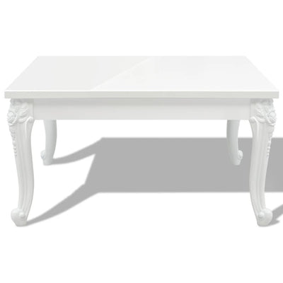 Coffee Table 80x80x42 cm High Gloss White