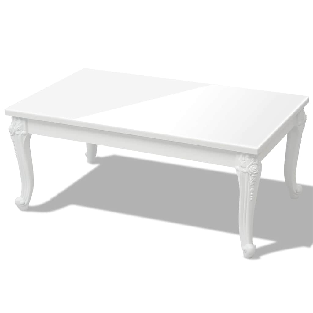Coffee Table High Gloss White 100 cm 60 cm