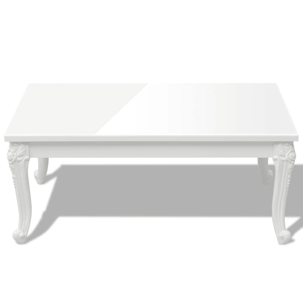 Coffee Table High Gloss White 100 cm 60 cm