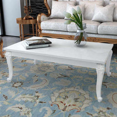 Coffee Table High Gloss White 115 cm 65 cm