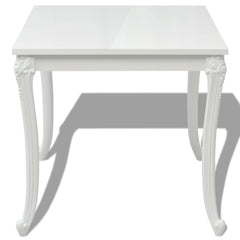 vidaXL Dining Table 80x80x76 cm High Gloss White 3