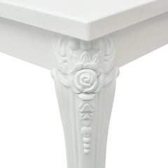 vidaXL Dining Table 116x66x76 cm High Gloss White 4