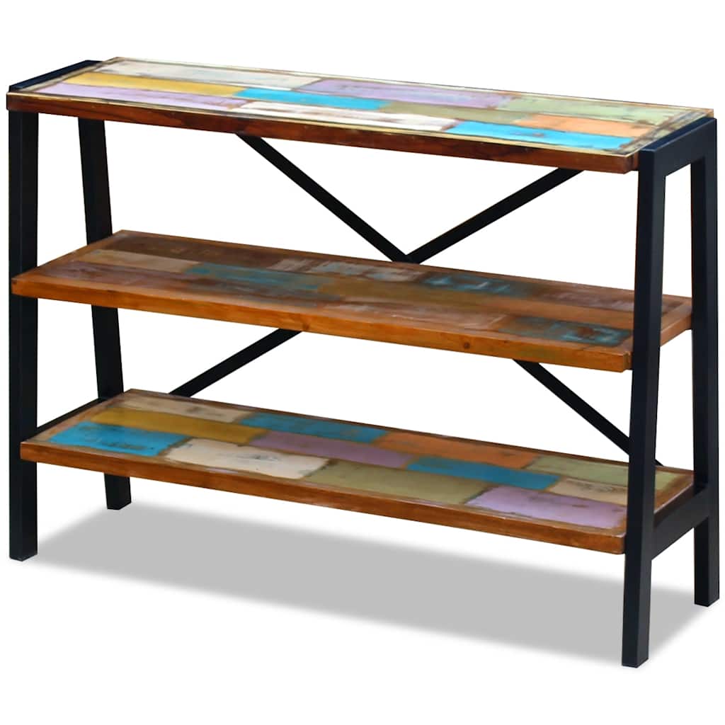 243274 vidaXL Sideboard 3 Shelves Solid Reclaimed Wood 2
