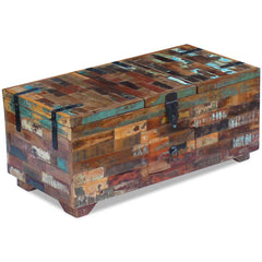 Coffee Table Solid Mango Wood 80x40x35 cm Multicolour
