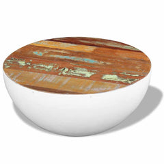 Coffee Table Solid Wood Reclaimed White 60 cm 30 cm