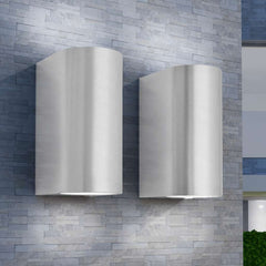 vidaXL Outdoor LED Wall Lights 2 pcs Round Up/Downwards 1