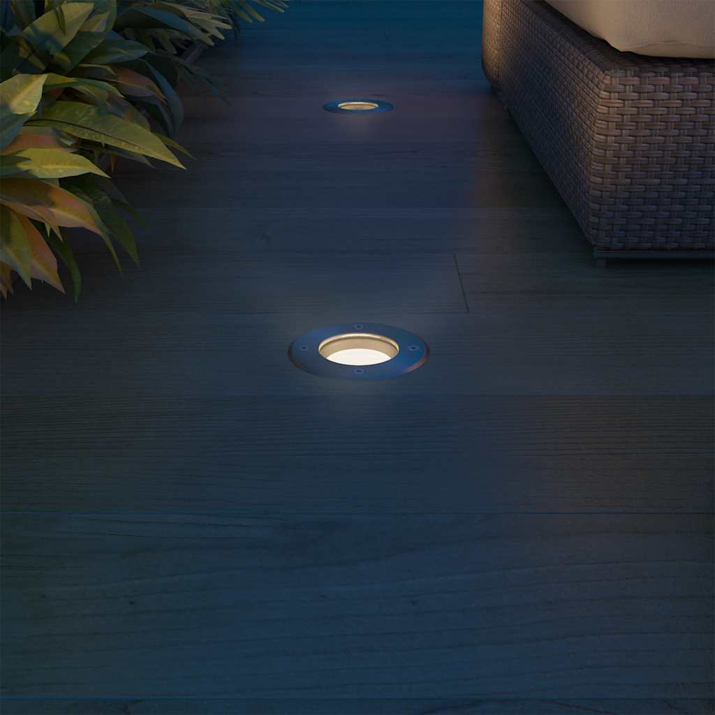 vidaXL Outdoor LED Ground Lights 3 pcs Round 3