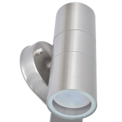 vidaXL Wall Light | Set of 2 | Silver | Stainless steel, glass | Compact 5