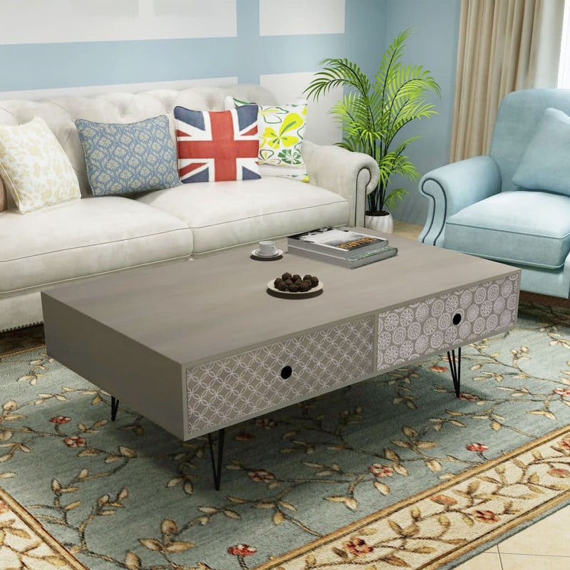 Coffee Table 100x60x35 cm Grey