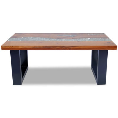 Coffee Table Teak Resin 100x50 cm