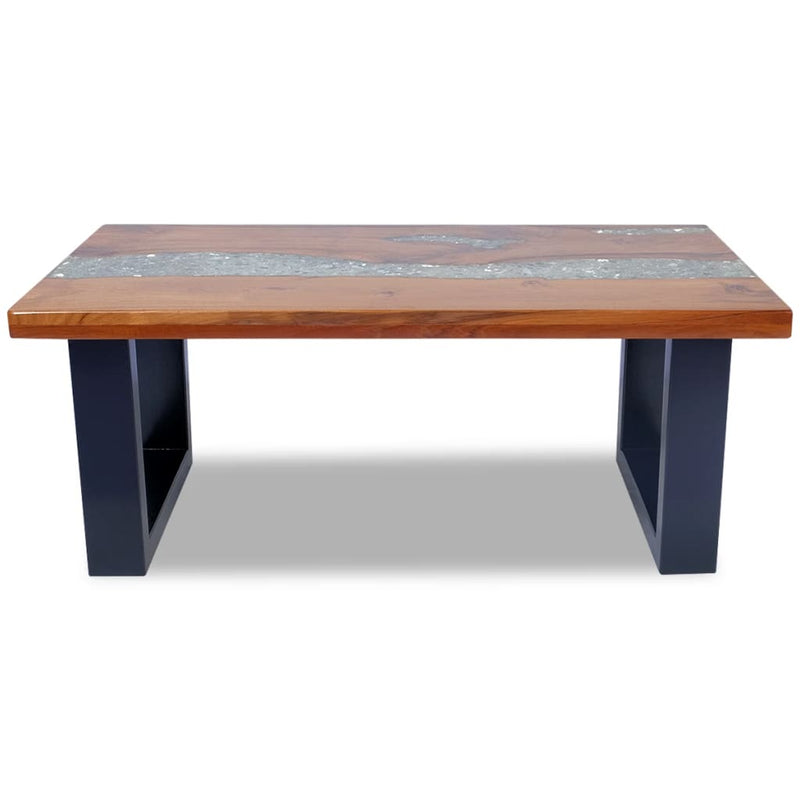 Coffee Table Teak Resin 100x50 cm