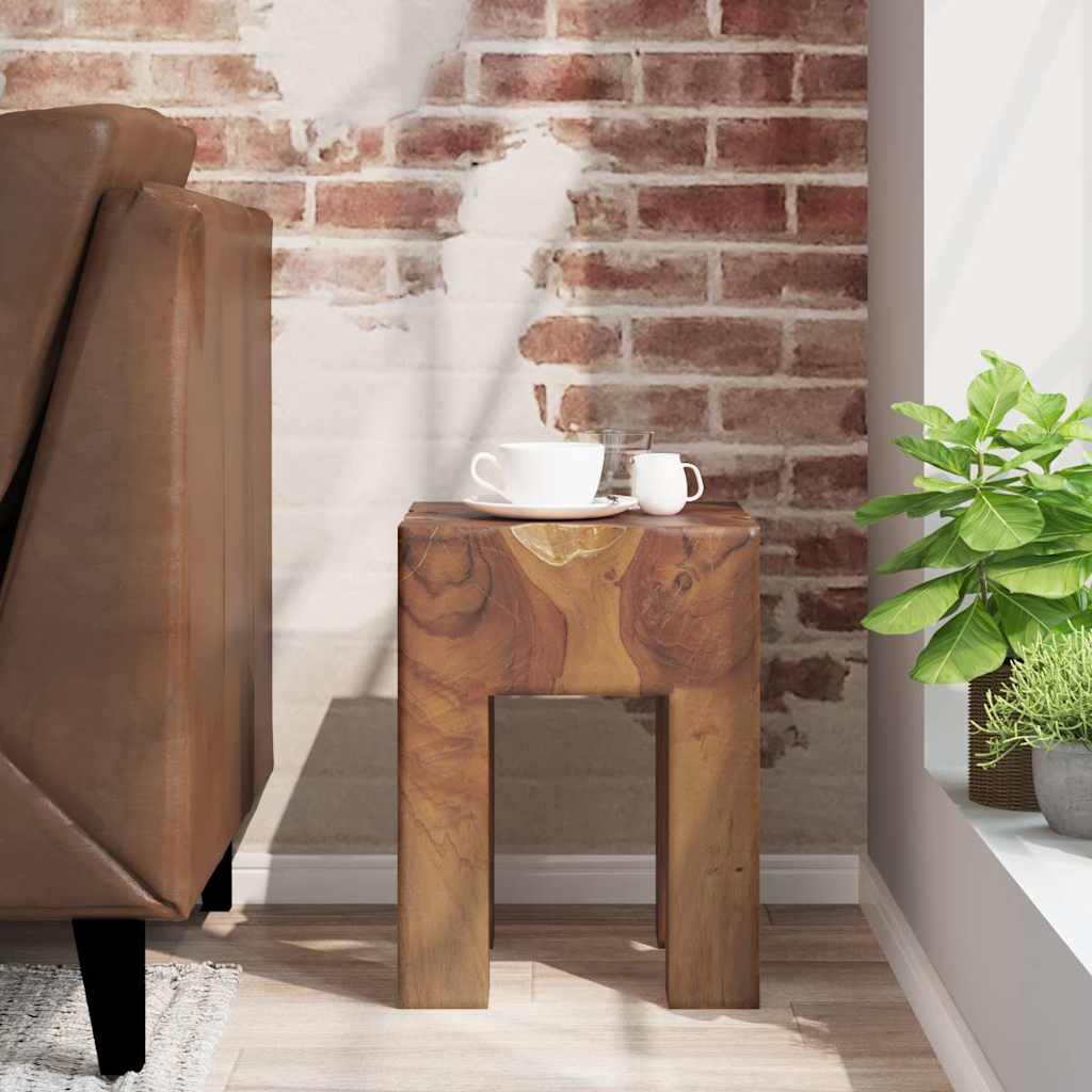 243471 vidaXL Stool Solid Teak Wood 3