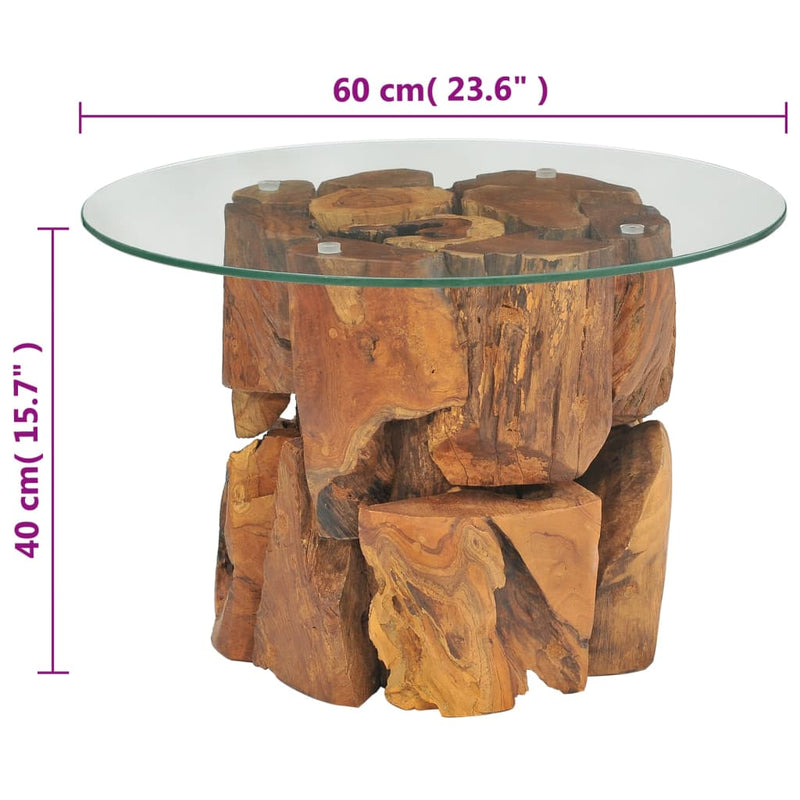 Coffee Table Solid Teak Driftwood 60 cm