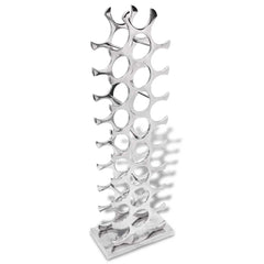 243503 vidaXL Wine Rack Aluminium Silver 27 Bottles 1