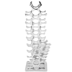 243503 vidaXL Wine Rack Aluminium Silver 27 Bottles 2