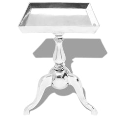 243511 vidaXL Side Table Square Aluminium Silver 2