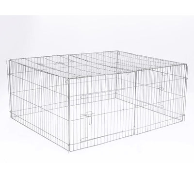 @Pet Outdoor Pet Enclosure Castle 144x112x60 cm Metal