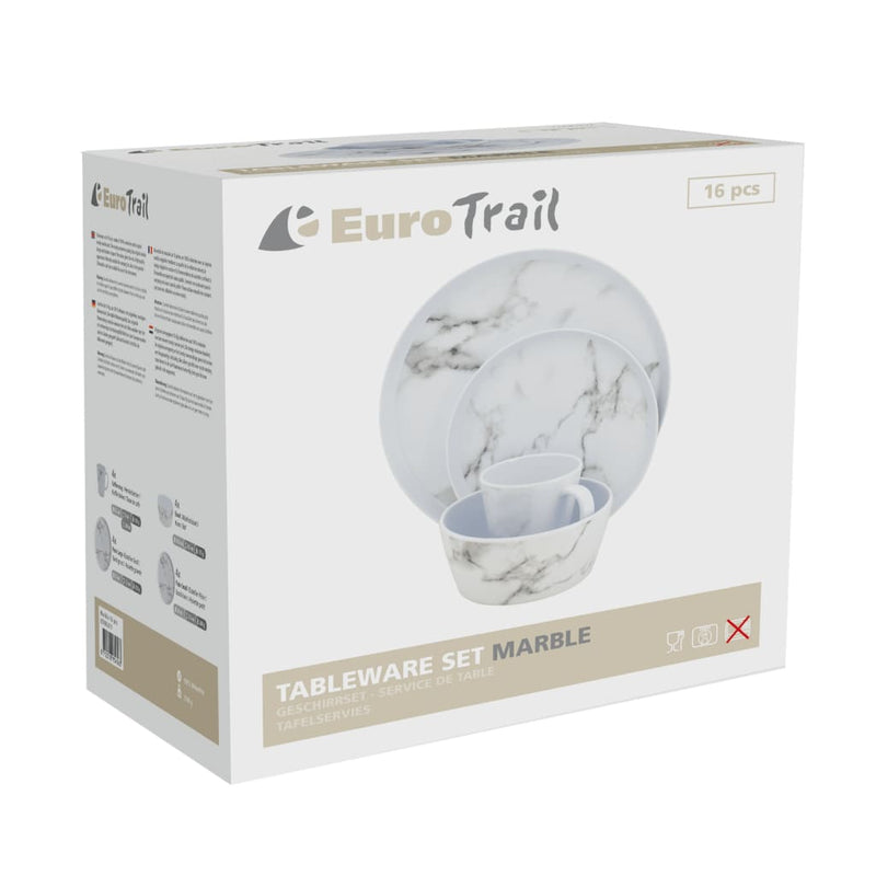 Eurotrail 16 Piece Tableware Set Marble