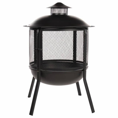 RedFire Fire Pit Kansas Round Black Steel 85019