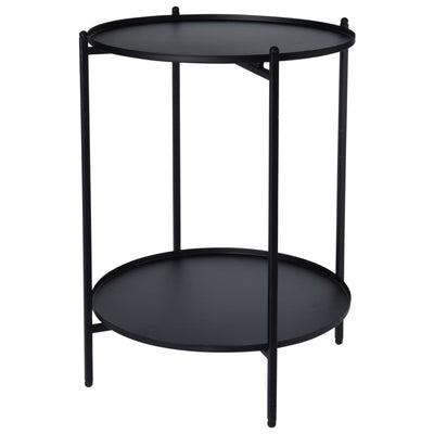 H&S Collection Side Table Metal 50.5 cm Black