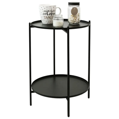 H&S Collection Side Table Metal 50.5 cm Black