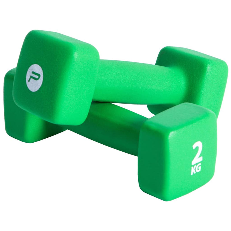 Pure2Improve Dumbbell Set 2x2 kg Neoprene Green