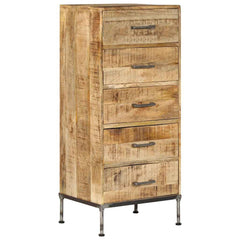 247806 vidaXL Chest of Drawers 45x35x106 cm Solid Mango Wood 1
